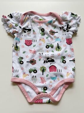 John Deere baby girl Onesie 9-12m